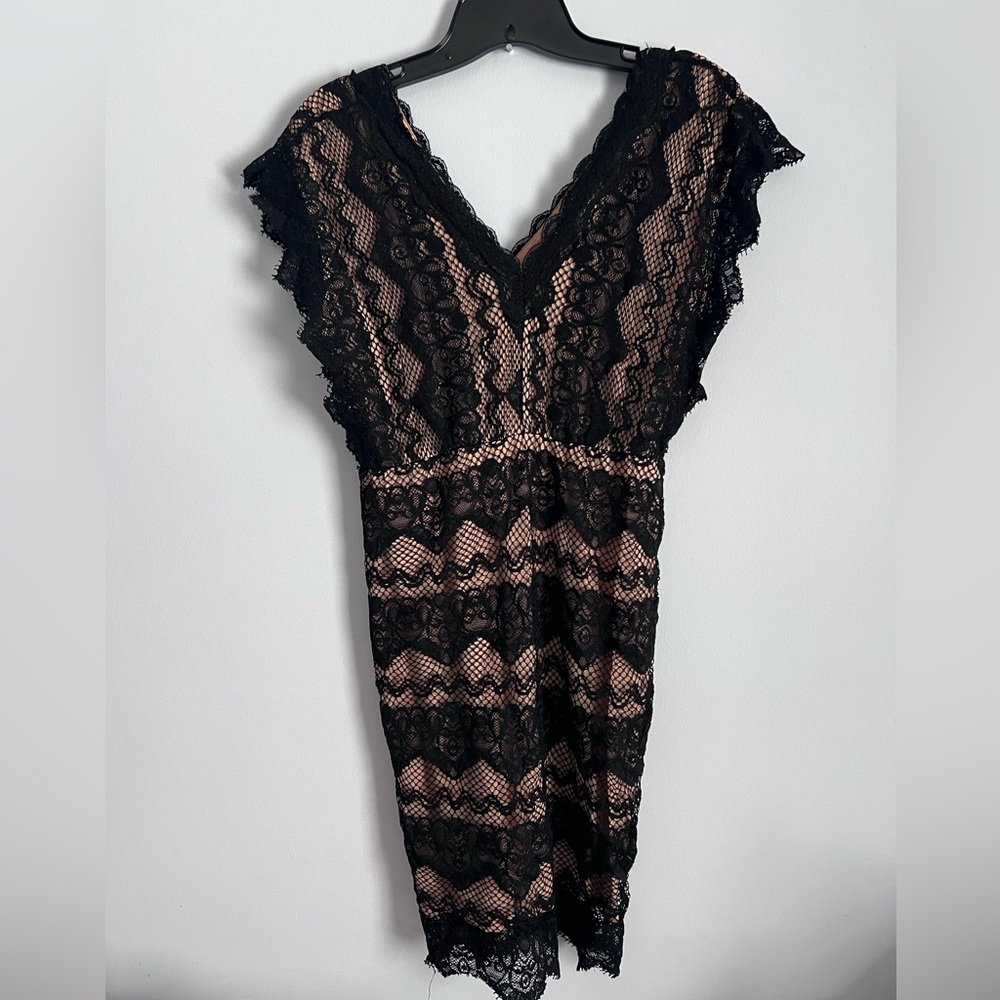 Elegant Black Lace Women's dress